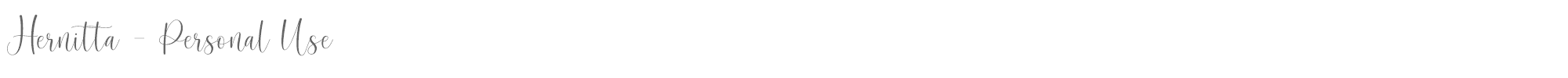 Sample characters Hernitta Font